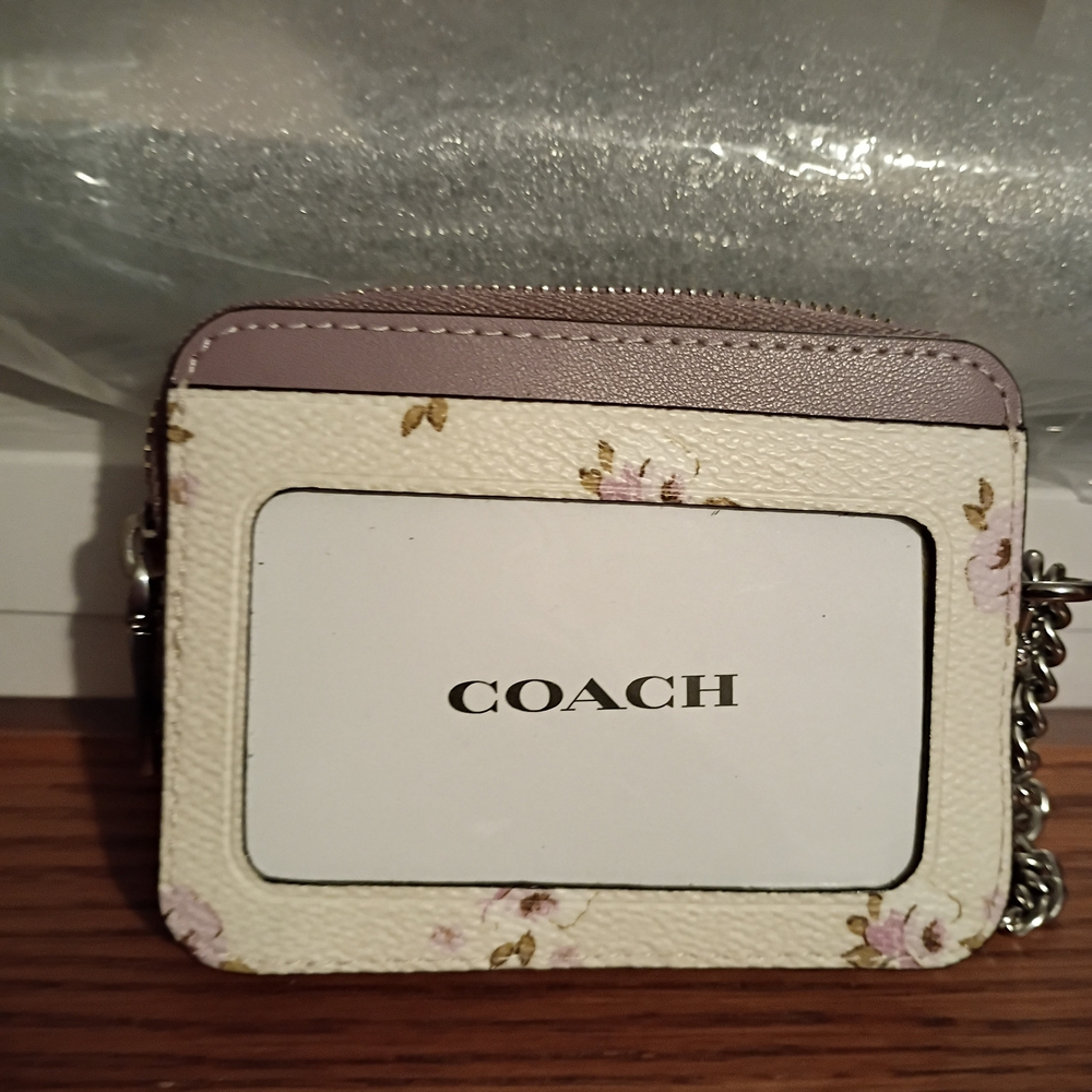 Coach Floral Card Holder